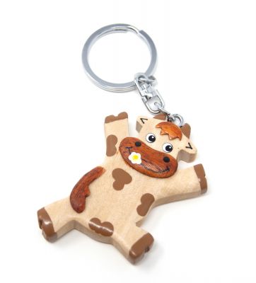 Schlüsselanhänger aus Holz - Lustige Kuh, 5,90 €
