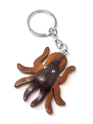 Schlüsselanhänger aus Holz - Oktopus, 6,90 €