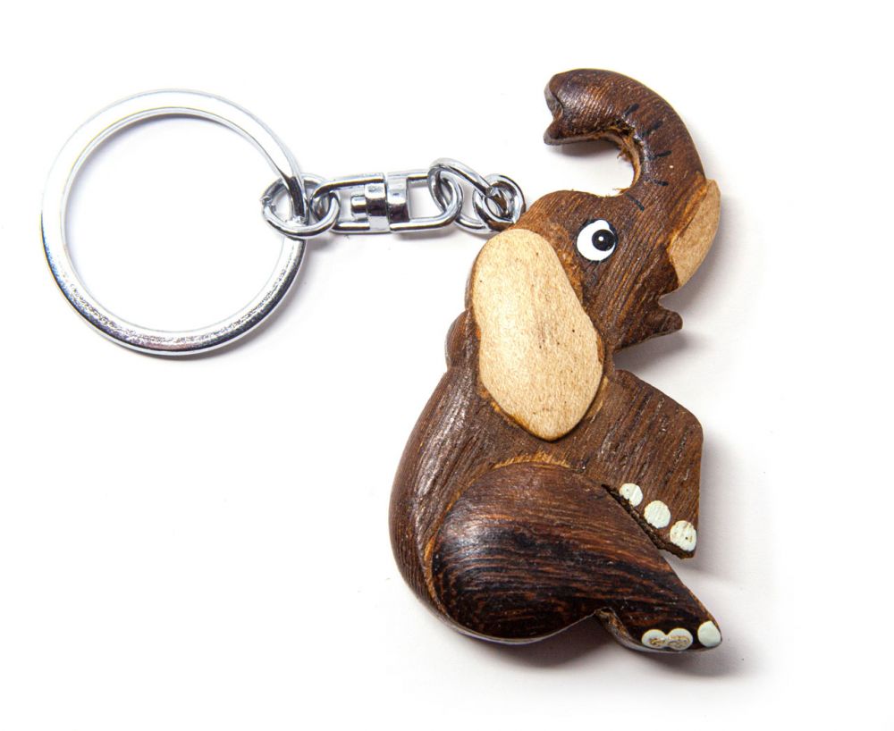 Schlüsselanhänger aus Holz - Elefant, 5,70 €