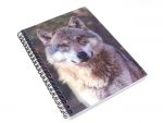 3D Notizbuch - Wolfskopf - groß