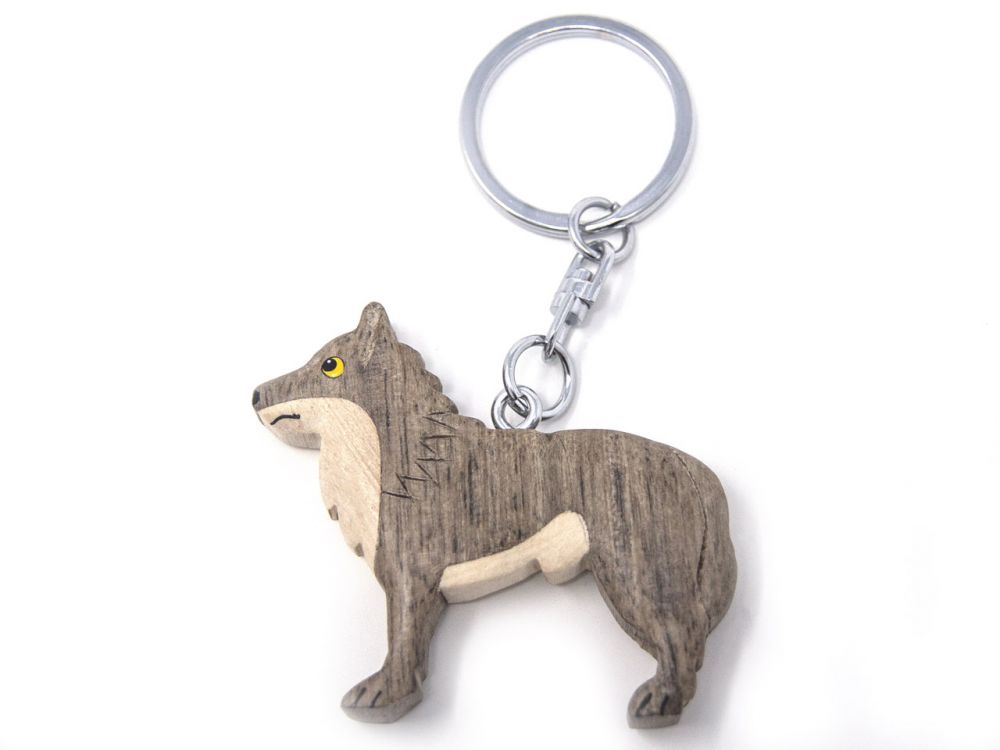 Schlüsselanhänger aus Holz - Wolf, 5,20 €