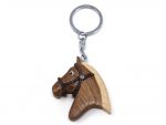 Schlüsselanhänger aus Holz - Pferdekopf